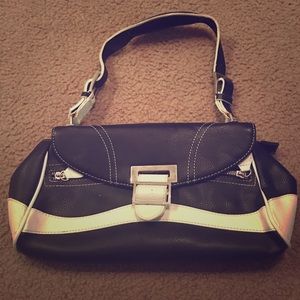 Black and white purse